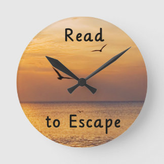 Read to Escape Wall Clock | Book Lover Quote