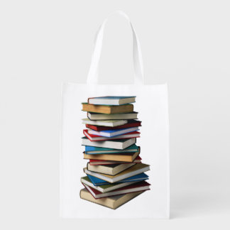 read too many books grocery bag