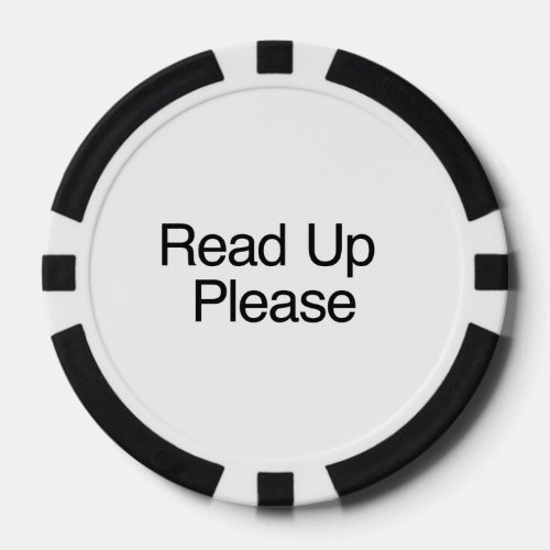 Read Up Please Poker Chips