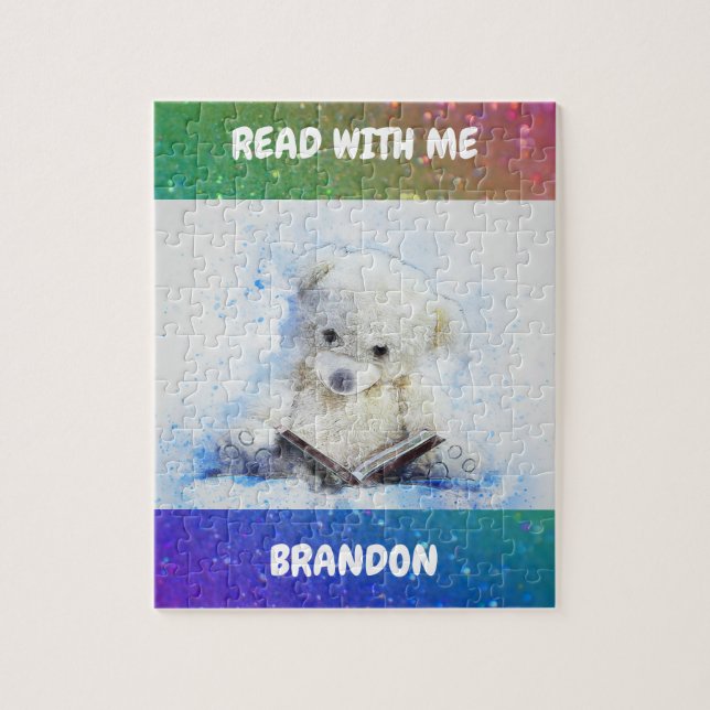 "READ WITH ME" RAINBOW PUZZLE PERSONALIZED  (Vertical)