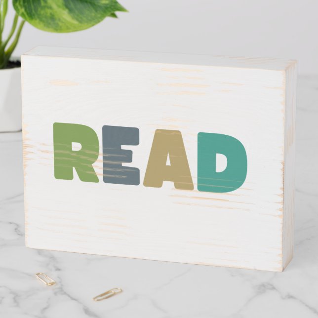 read. Wood Box Wall Art Sign (In Situ Horizontal)