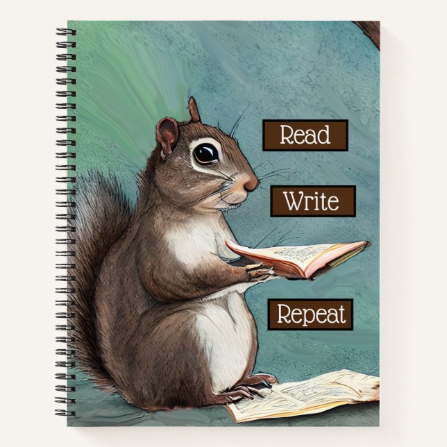 Read, Write, Repeat Squirrel Reading a Book (Front)