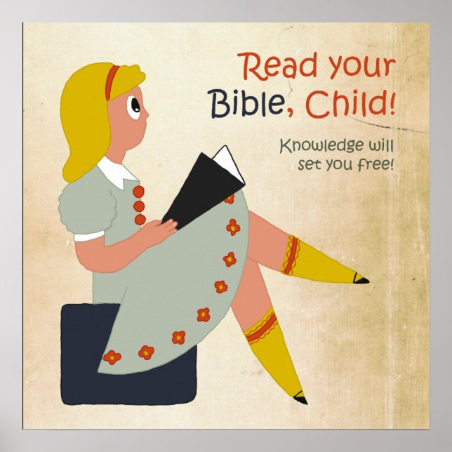 Read Your Bible, Child Poster (Front)