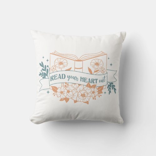 Read Your Heart Out Throw Pillow