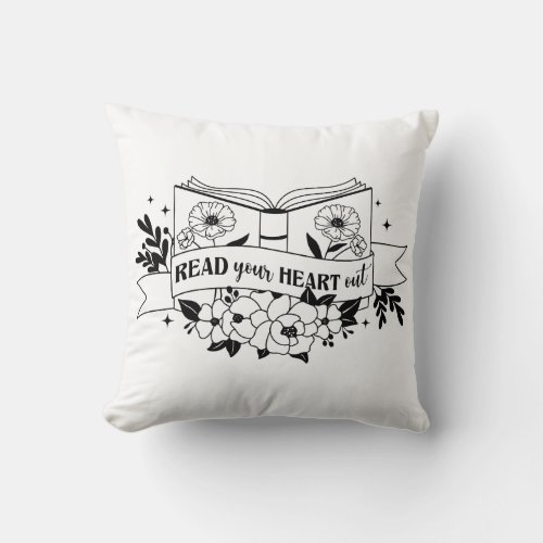 Read Your Heart Out Throw Pillow