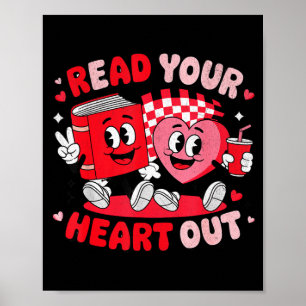 Read Your Heart Out Valentine's Day Retro Teacher Poster