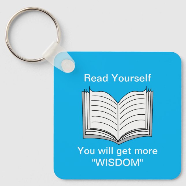 Read Yourself Inspirational Quote Keychain (Front)