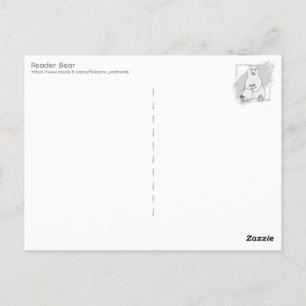 Reader Bear Postcard