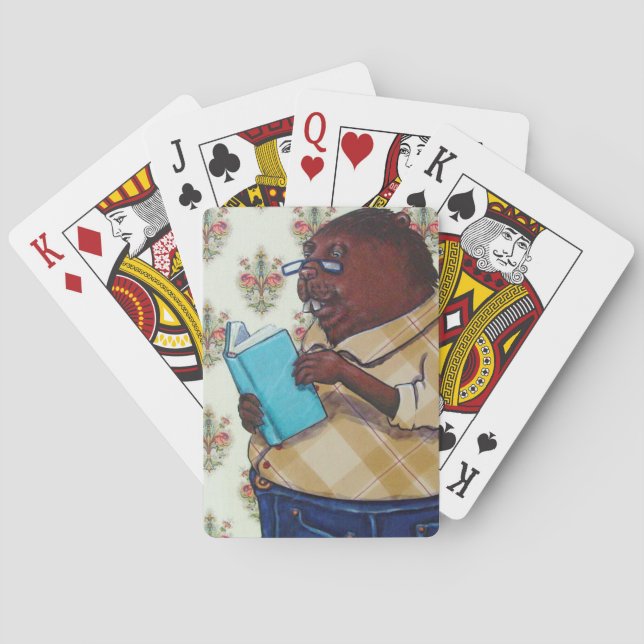 Reader Beaver playing cards (Back)