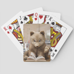 Reader Gift Bear And Rabbit Read Books Poker Cards