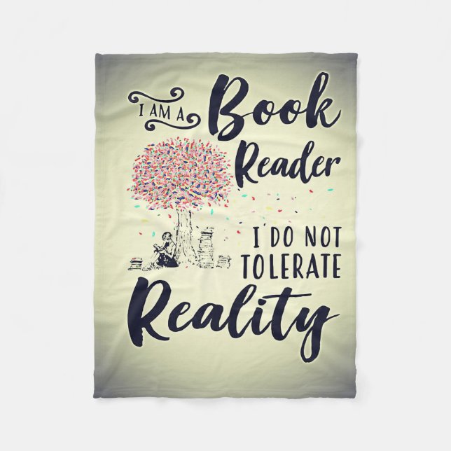 Reader Gift I Am A Book Reader Fleece Blanket (Front)