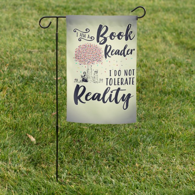 Reader Gift I Am A Book Reader Garden Flag (In SItu)