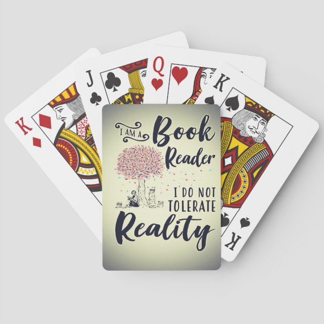 Reader Gift I Am A Book Reader Poker Cards (Back)