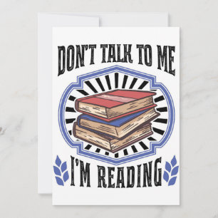 Reader Gift I Am Reading Books Thank You Card