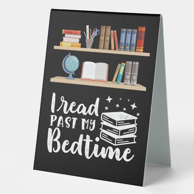 Reader Gift I Read Past My Bedtime Table Tent (Front)