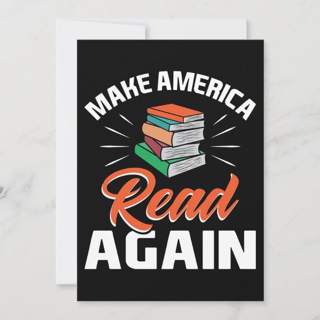 Reader Gift Make America Read Again Thank You Card (Front)