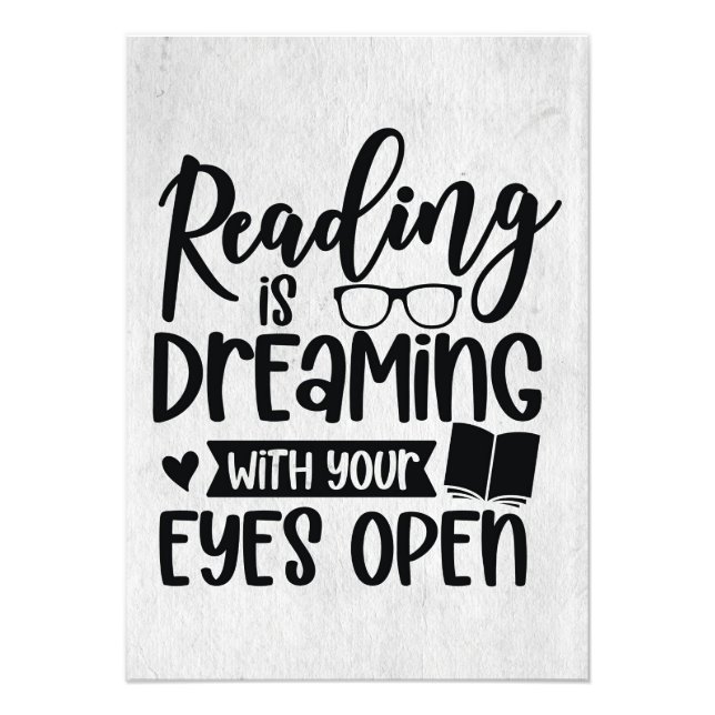 Reader Gift Reading Is Dreaming Photo Print (Front)