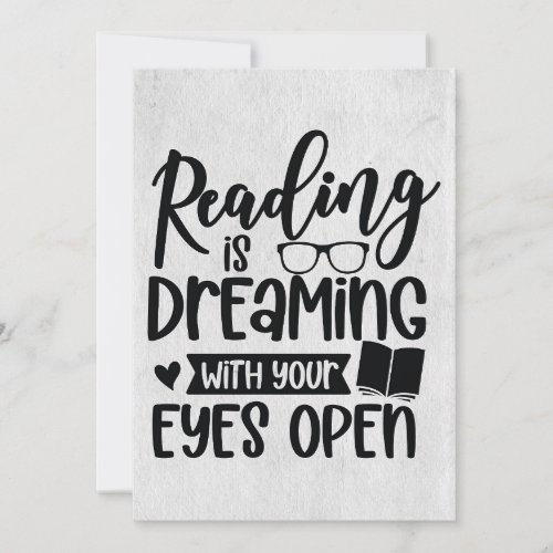 Reader Gift Reading Is Dreaming Thank You Card