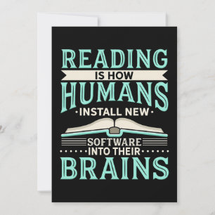 Reader Gift Reading New Brain Thank You Card