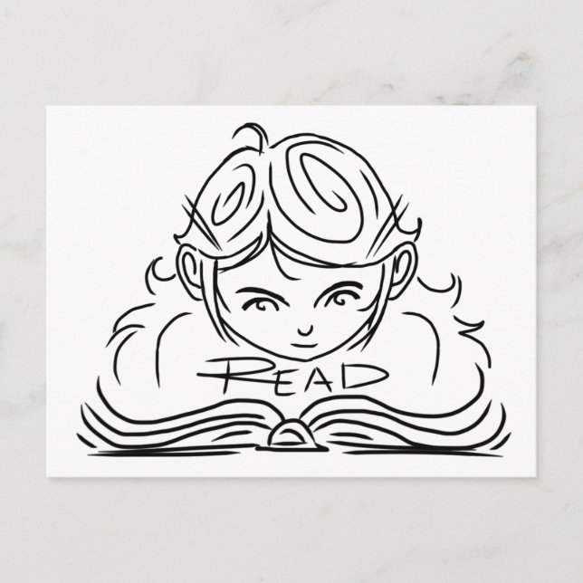 Reader Girl Postcard (Front)