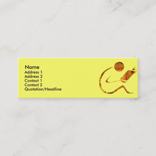 Customizable Reader Golden Profile Cards Business Card Templates