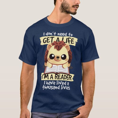 reader hedgehog T_Shirt