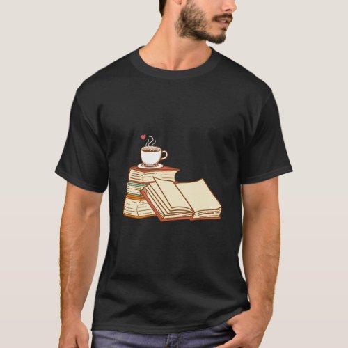 Reader Read Book Bibliomane Library Coffee Love Ca T_Shirt