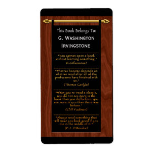 Reader’s Quotes (Personalized Bookplate) Label
