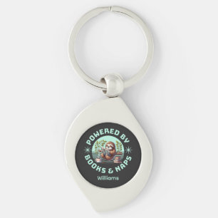 Reader Sloth. Unique Gift for Book Lover Keychain