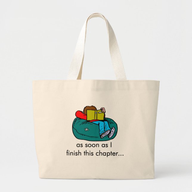 Reader T-shirts and Gifts. Large Tote Bag (Front)