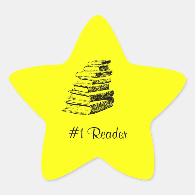 Reader Yellow Star Custom Bookplate (Front)