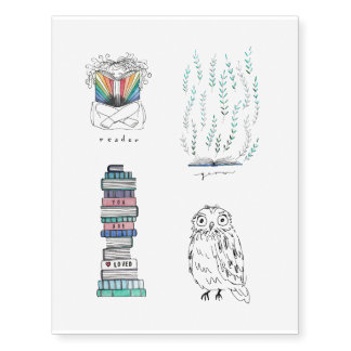 Readerly Temporary Tattoos