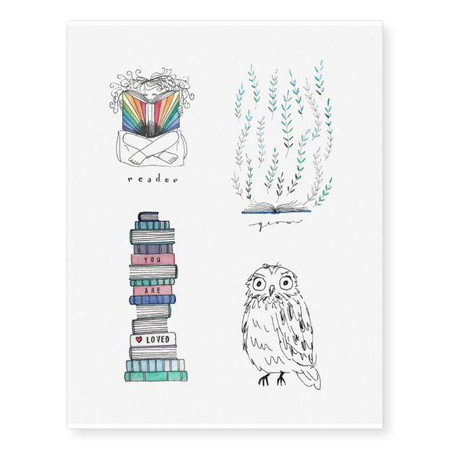 Readerly Temporary Tattoos (Front)