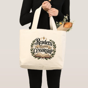 Readers Against Censorship Banned Books Large Tote Bag