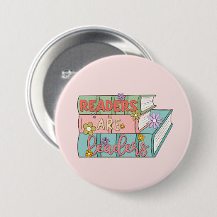 Readers Are Leaders – Cute & Inspirational Book Button