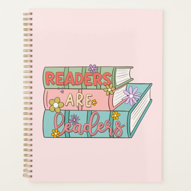 Readers Are Leaders – Cute & Inspirational Book Planner (Front)