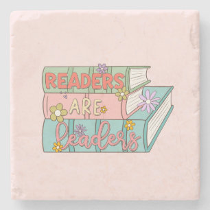 Readers Are Leaders Stone Coaster