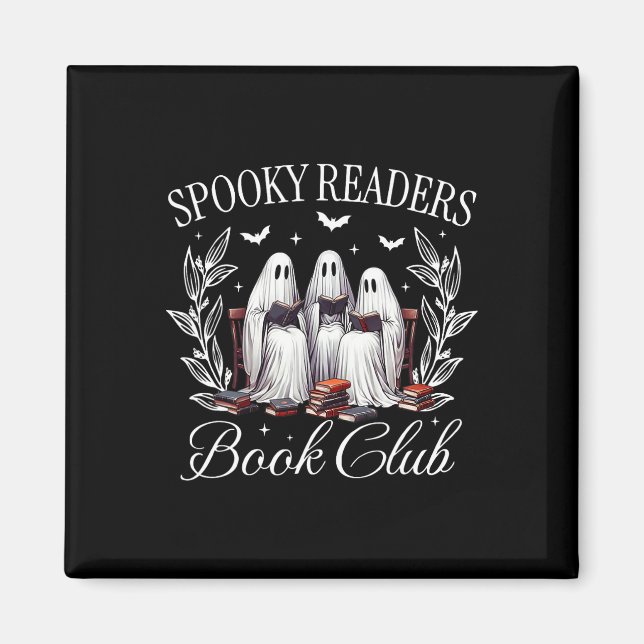 Readers Book Club Funny Ghost Teacher Happy Hallow Magnet (Front)