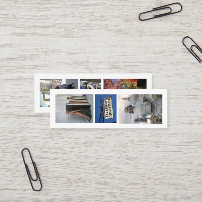 Reader's bookmark mini business card (Front/Back In Situ)