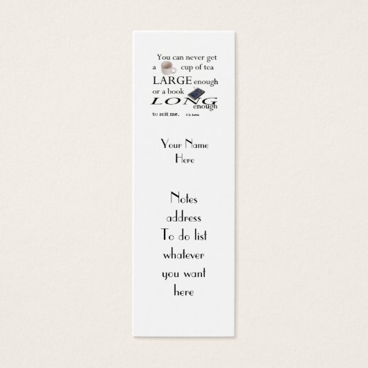 Reader's C.S.Lewis Quote Bookmark to Customize (Front)