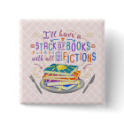 Readers Humor Stack of Books with Fictions Cute