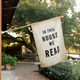 Readers Rustic Vintage Distressed Paper House Flag