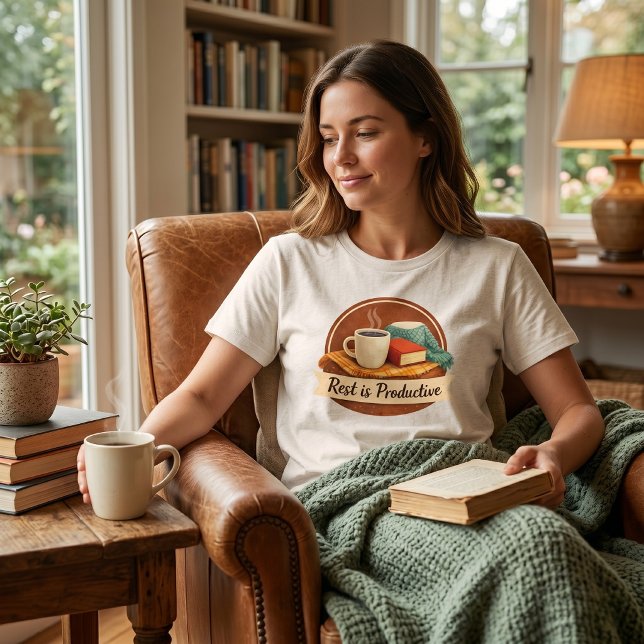 Readers & Self-Care - Rest is Productive Tri-Blend Shirt (Creator Uploaded)