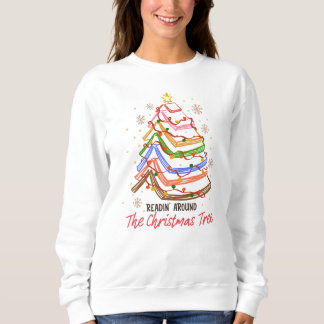 Readin' Around The Christmas Tree Book Lover Sweatshirt