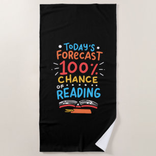 Reading - 100% Chance of Reading Beach Towel
