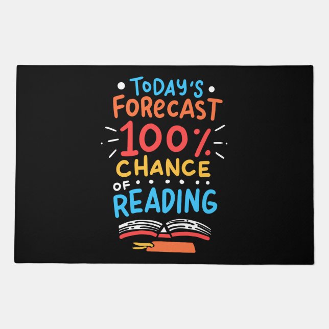 Reading - 100% Chance of Reading Doormat (Front)