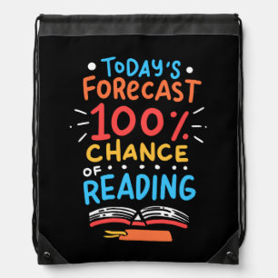 Reading - 100% Chance of Reading Drawstring Bag