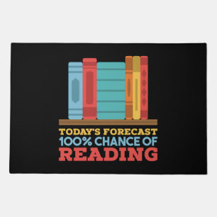 Reading - 100% Chance of Reading Funny Book Doormat