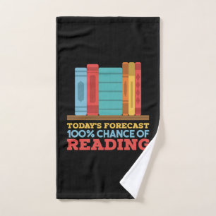 Reading - 100% Chance of Reading Funny Book Hand Towel