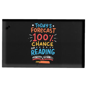 Reading - 100% Chance of Reading Place Card Holder